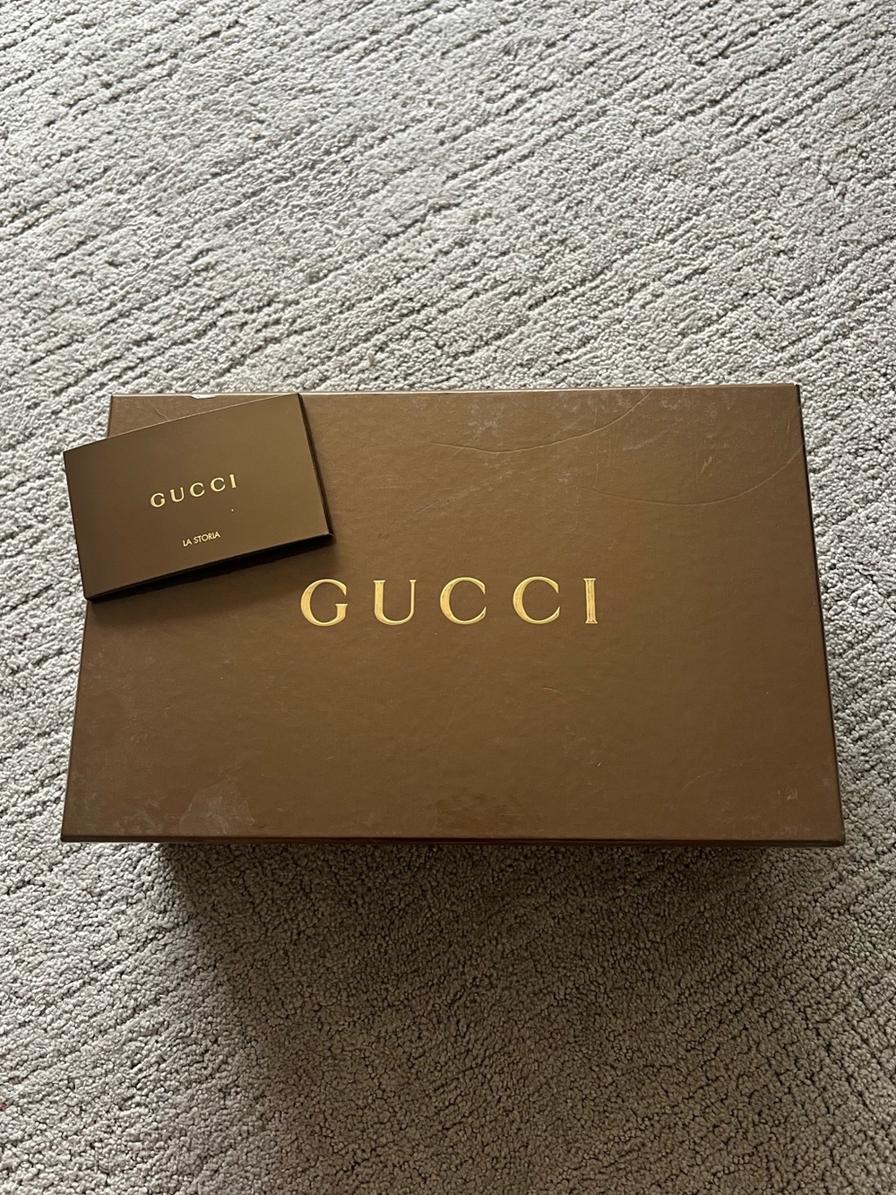 Gucci Brown Shoe Box with Mini Booklet